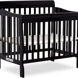 Convertible Mini Crib In Black.