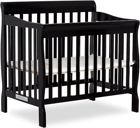 Convertible Mini Crib In Black.