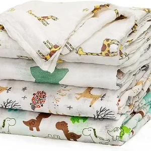 Baby Swaddle Blanket Unisex Swaddle Wrap Soft Silky Muslin Swaddle Blankets