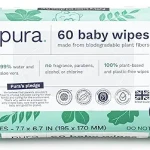 Pura Baby Wipes, 100% Plastic-Free & Plant Based Wipes