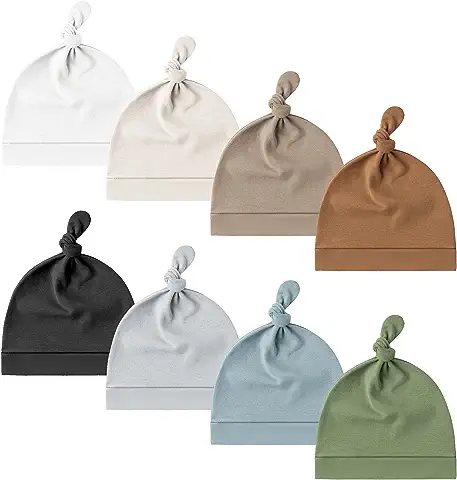 8 Pack Baby Newborn Hats