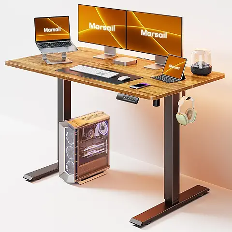 Electric Standing Desk Adjustable Height, 48 * 24 Inch Sit Stand up Desk for Home Office