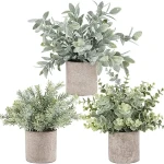 3 Pack Mini Potted Fake Plants [ artificial ]