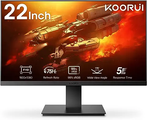 KOORUI Computer Monitors 22 inch, Full HD