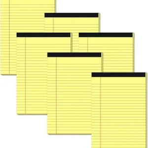 Yellow Note Pads 5x8 Small Legal Pads College Ruled Notepad for Office