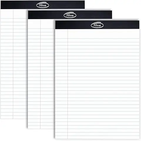 Legal Notepads 8.5 x 11, Pack of 3