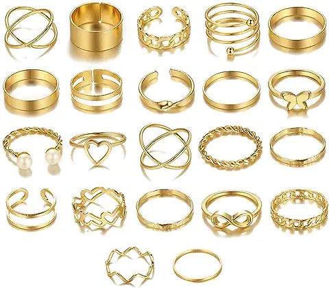 22PCS Knuckle Rings Set for Women