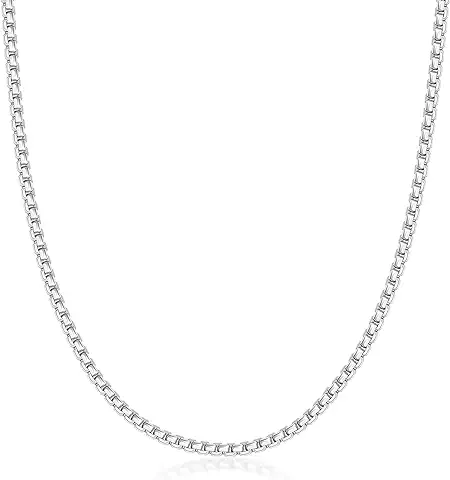 silver necklace for women and men.