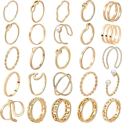 18-31 Pcs Knuckle Rings for Women