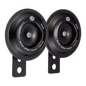 HELLA 012588011 Motorcycle Series Black 12V Disc Horn Kit