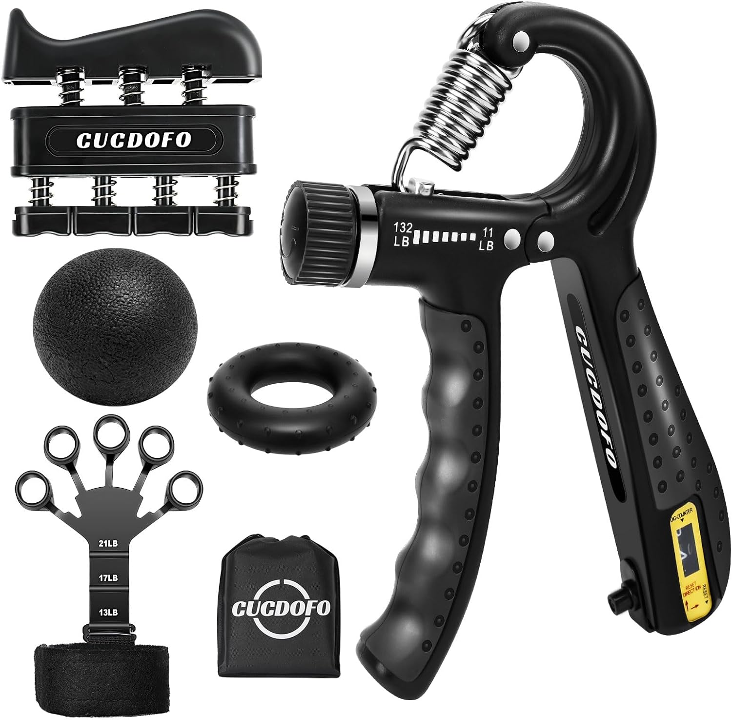 CUCDOFO Grip Strength Trainer Kit (5 Pack)