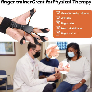 Wuvee Grip Strength Trainer Finger Strengthener-Hand Strengthener 6 Resistant Level Exerciser-
